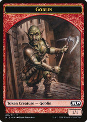 Knight // Goblin Double-Sided Token (Game Night) [Core Set 2019 Tokens] 