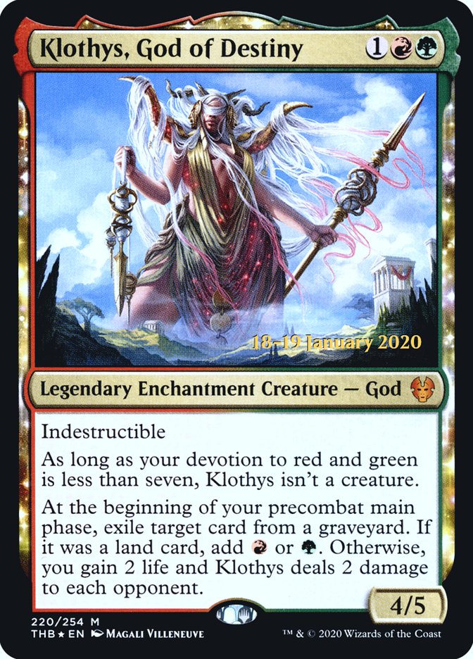 Klothys, God of Destiny [Theros Beyond Death Prerelease Promos] 