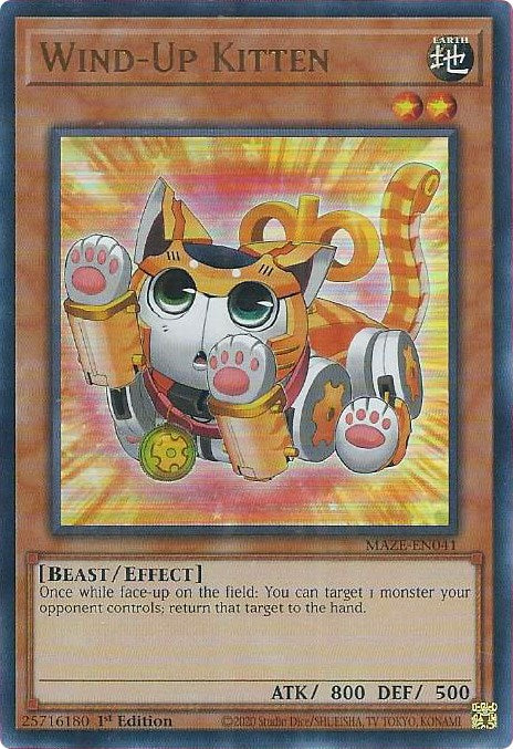 Wind-Up Kitten [MAZE-EN041] Ultra Rare 