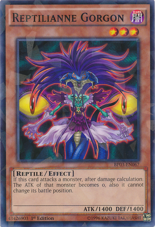 Reptilianne Gorgon [BP03-EN067] Shatterfoil Rare 