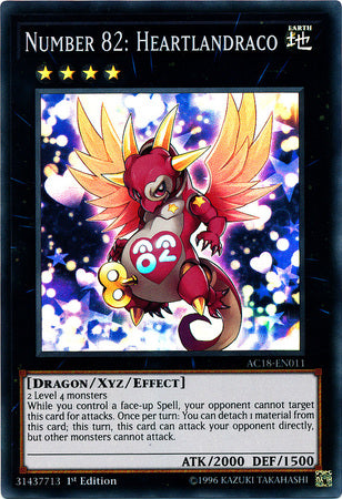 Number 82: Heartlandraco [AC18-EN011] Super Rare 