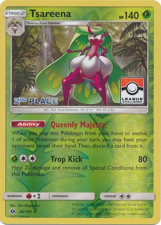 Tsareena (20/149) (League 2nd Place) [Sun & Moon: Base Set]