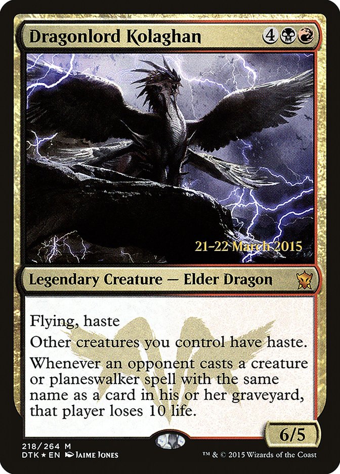 Dragonlord Kolaghan [Dragons of Tarkir Prerelease Promos] 