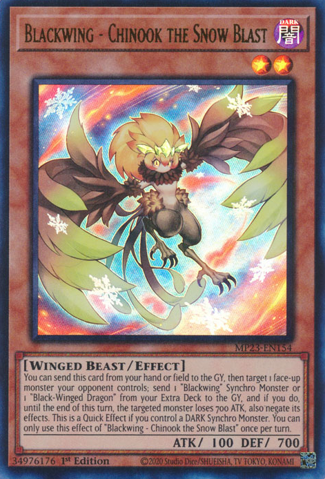 Blackwing - Chinook the Snow Blast [MP23-EN154] Ultra Rare 