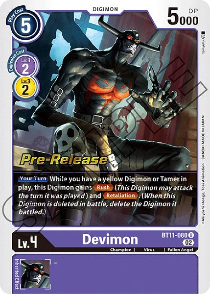 Devimon [BT11-080] [Dimensional Phase Pre-Release Promos] 