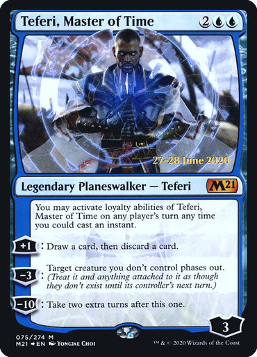 Teferi, Master of Time (75) [Core Set 2021 Prerelease Promos] 