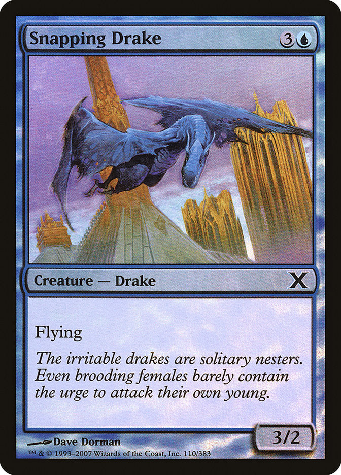 Snapping Drake (Premium Foil) [Tenth Edition] 