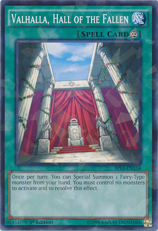 Valhalla, Hall of the Fallen [BP03-EN154] Shatterfoil Rare 