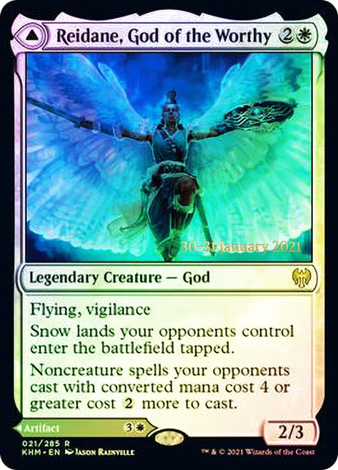 Reidane, God of the Worthy // Valkmira, Protector's Shield [Kaldheim Prerelease Promos] 