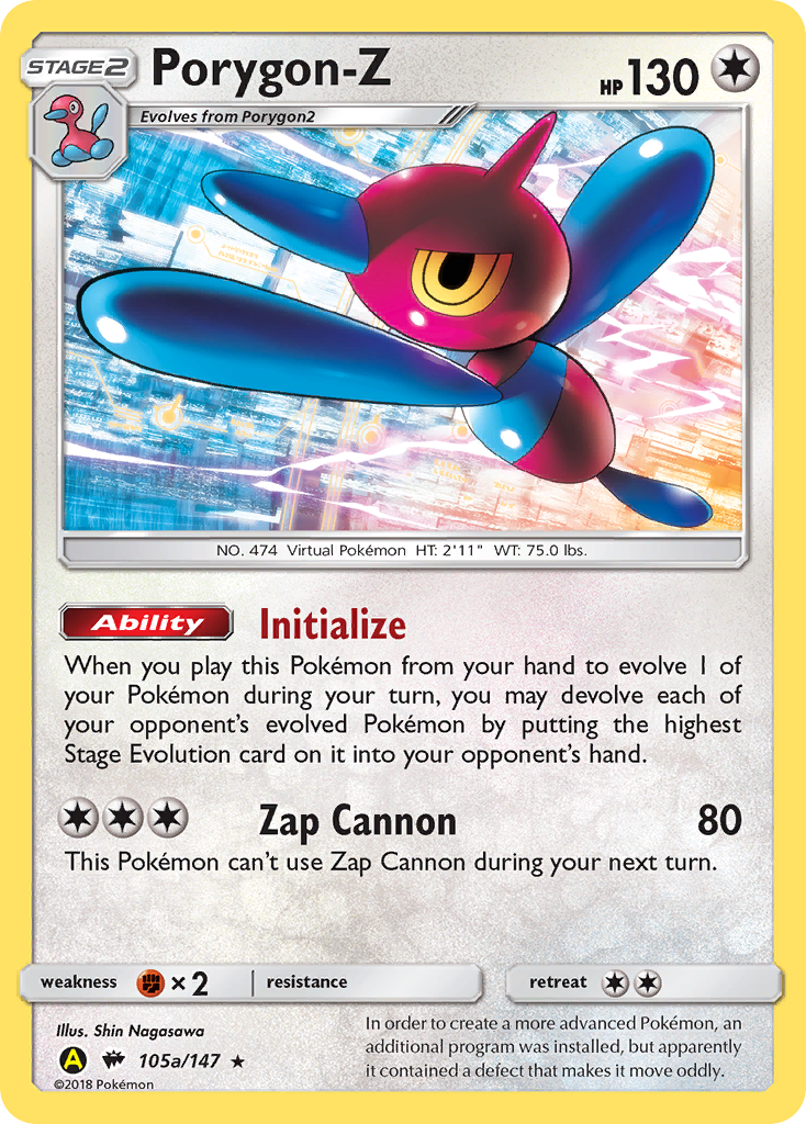 Porygon-Z (105a/147) (Alternate Art Promo) [Sun & Moon: Burning Shadows]