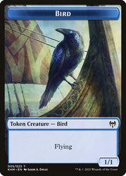 Elf Warrior // Bird Double-Sided Token [Kaldheim Tokens] 