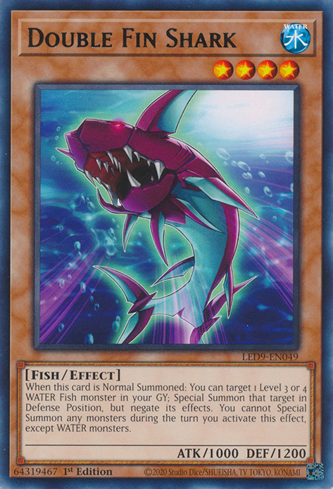 Double Fin Shark [LED9-EN049] Rare 