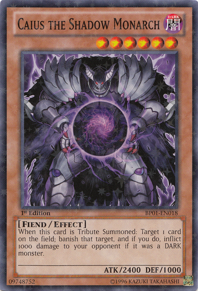Caius the Shadow Monarch [BP01-EN018] Starfoil Rare 