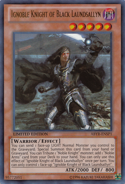 Ignoble Knight of Black Laundsallyn [ABYR-ENSP1] Ultra Rare 