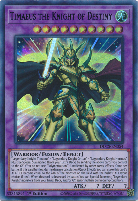 Timaeus the Knight of Destiny (Green) [DLCS-EN054] Ultra Rare 