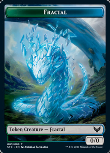 Fractal // Avatar Double-Sided Token [Strixhaven: School of Mages Tokens] 