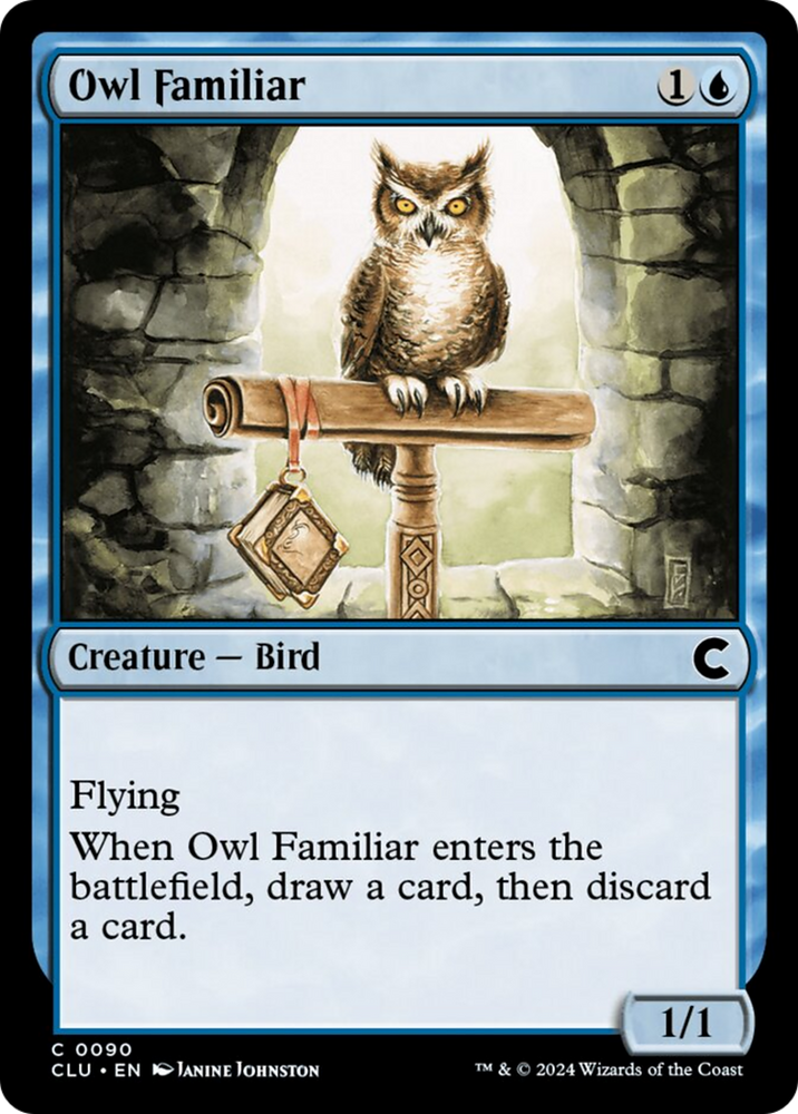 Owl Familiar [Ravnica: Clue Edition] 