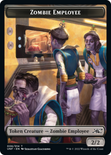 Zombie Employee // Food (010) Double-Sided Token [Unfinity Tokens] 