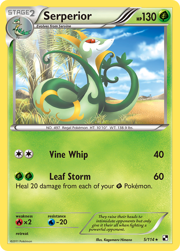 Serperior (5/114) (Green Tornado) (Theme Deck Exclusive) [Black & White: Base Set]