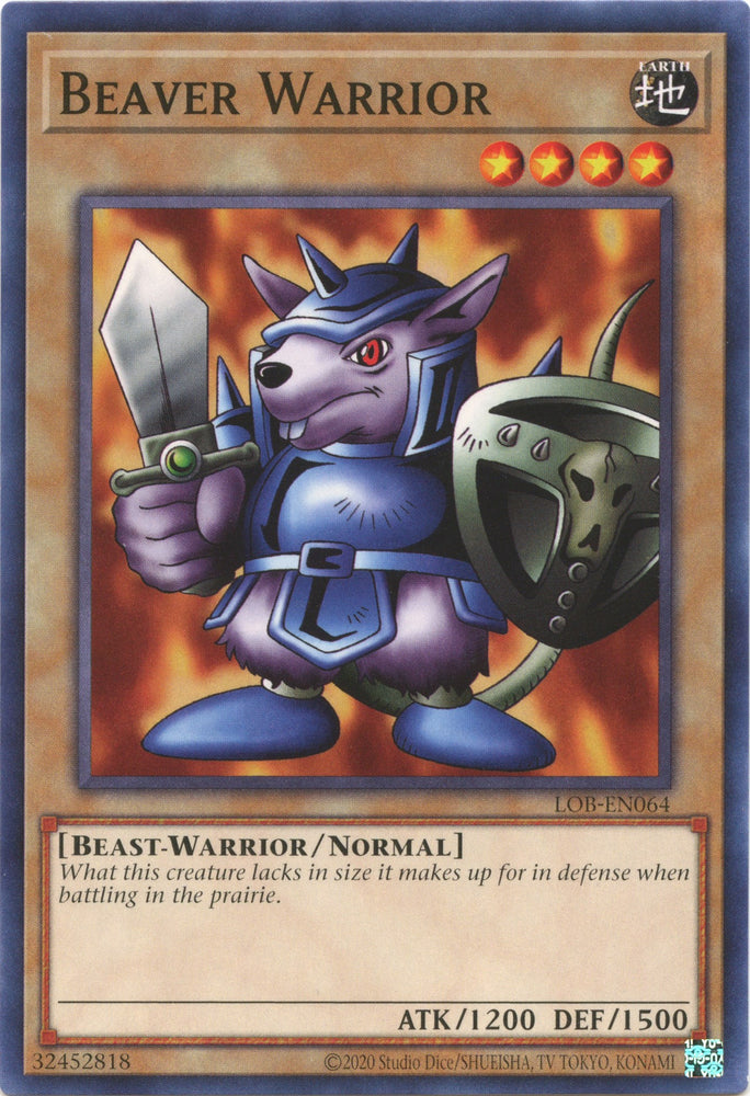 Beaver Warrior (25th Anniversary) [LOB-EN064] Common 