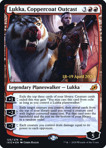 Lukka, Coppercoat Outcast [Ikoria: Lair of Behemoths Prerelease Promos] 