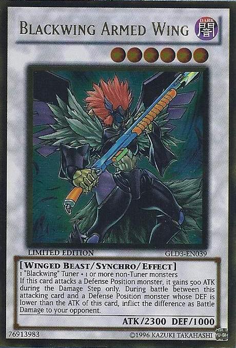 Blackwing Armed Wing [GLD3-EN039] Gold Rare 