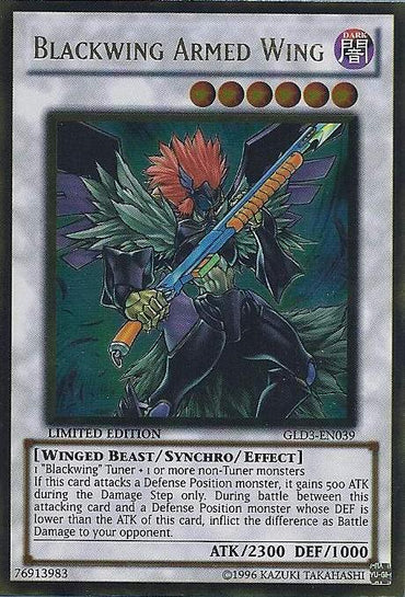 Blackwing Armed Wing [GLD3-EN039] Gold Rare 