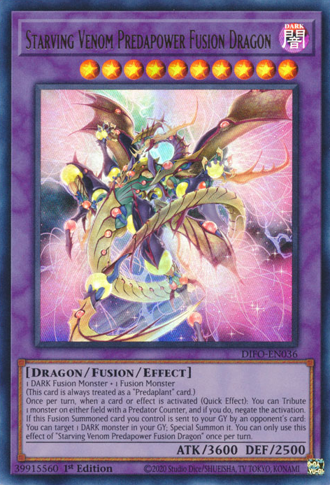 Starving Venom Predapower Fusion Dragon [DIFO-EN036] Ultra Rare 