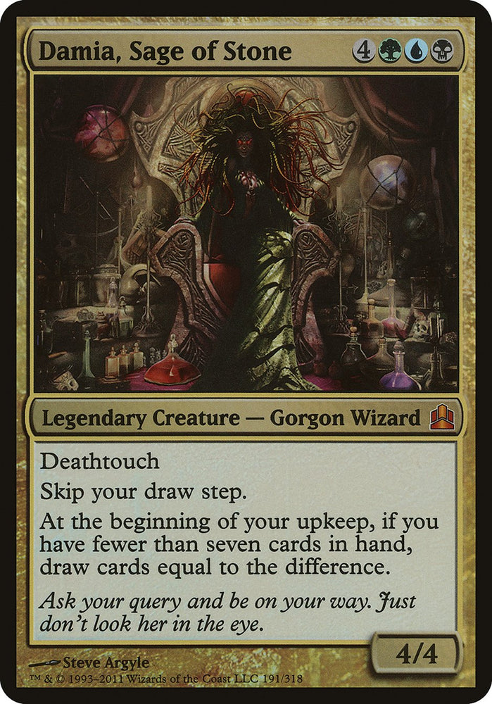 Damia, Sage of Stone (Oversized) [Commander 2011 Oversized] 