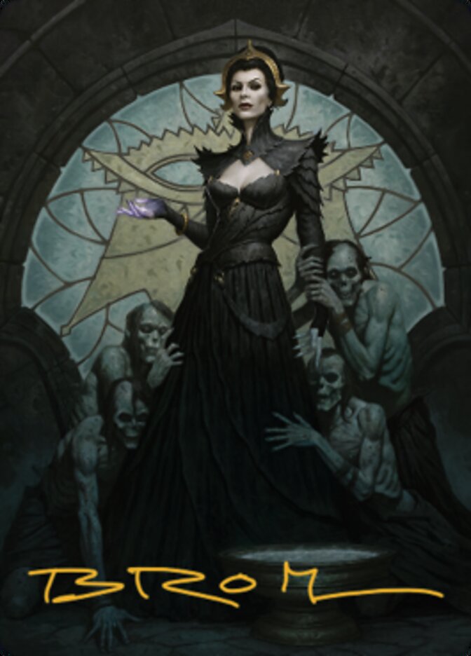 Liliana of the Veil Art Card (Gold-Stamped Signature) [Dominaria United Art Series] 