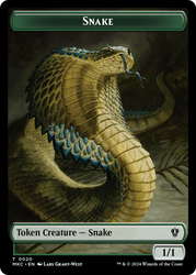 Snake // Morph Double-Sided Token [Murders at Karlov Manor Commander Tokens] 