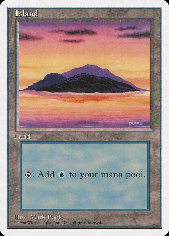 Island (Dark Clouds, Signature on Bottom Right) [Introductory Two-Player Set] 