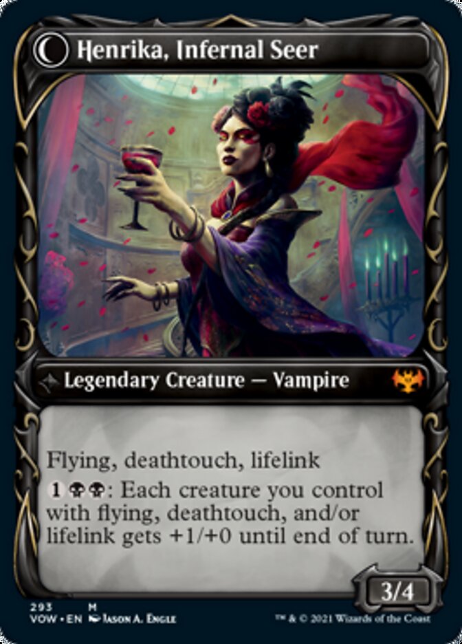 Henrika Domnathi // Henrika, Infernal Seer (Showcase Fang Frame) [Innistrad: Crimson Vow] 