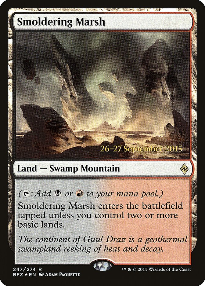 Smoldering Marsh [Battle for Zendikar Prerelease Promos] 