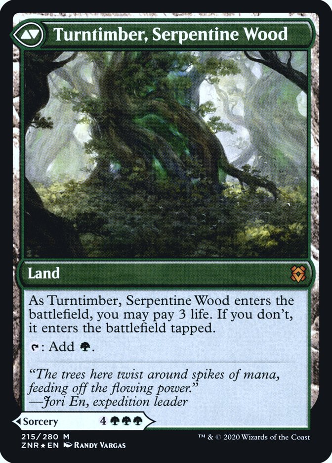 Turntimber Symbiosis // Turntimber, Serpentine Wood [Zendikar Rising Prerelease Promos] 