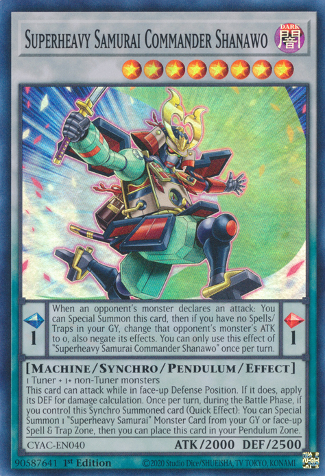 Superheavy Samurai Commander Shanawo [CYAC-EN040] Super Rare 