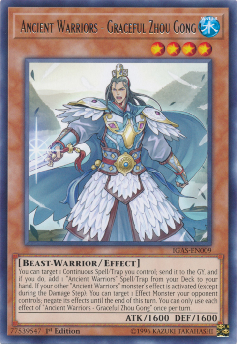 Ancient Warriors - Graceful Zhou Gong [IGAS-EN009] Rare 