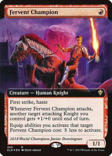 Fervent Champion (Extended Art) [Throne of Eldraine] 