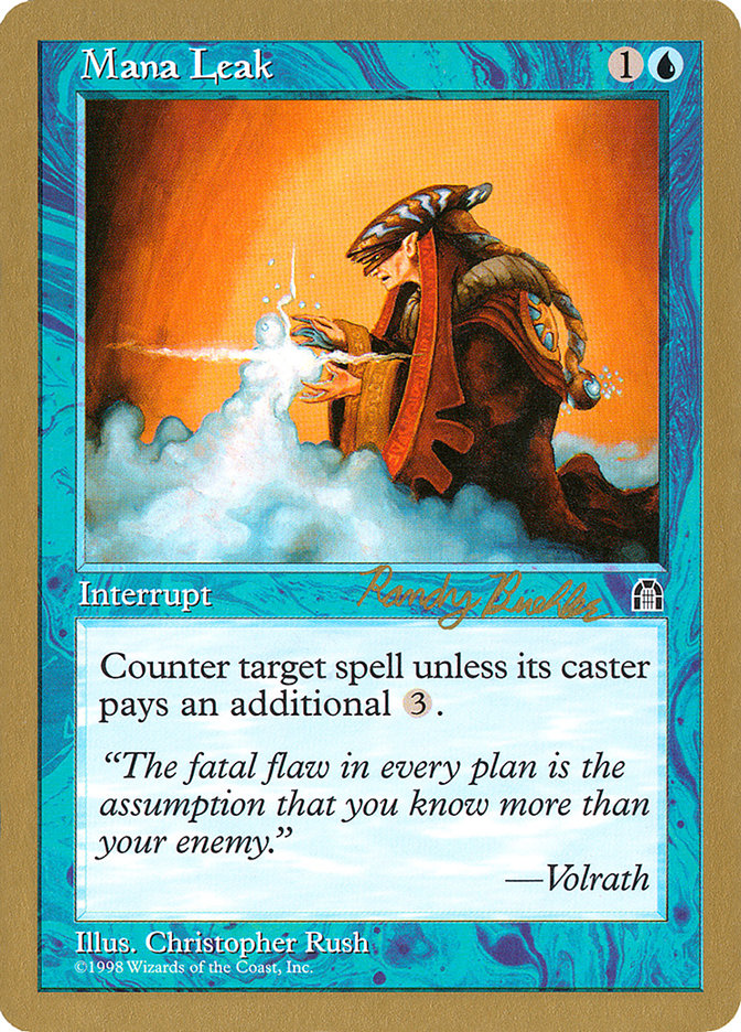 Mana Leak (Randy Buehler) [World Championship Decks 1998] 