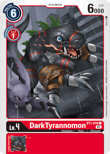 DarkTyrannomon [BT1-019] (Alternative Art) [Starter Deck: Gallantmon]