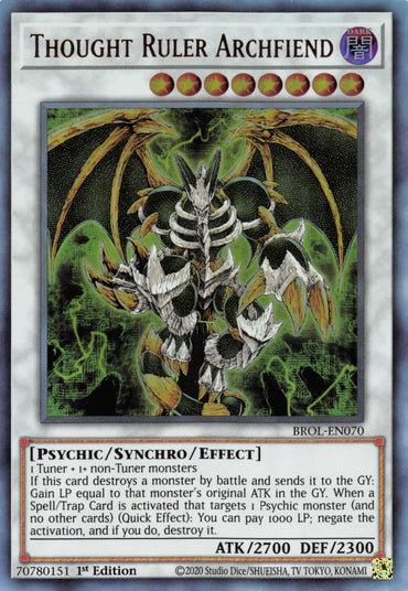 Thought Ruler Archfiend [BROL-EN070] Ultra Rare 
