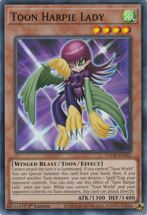 Toon Harpie Lady [TOCH-EN002] Super Rare 