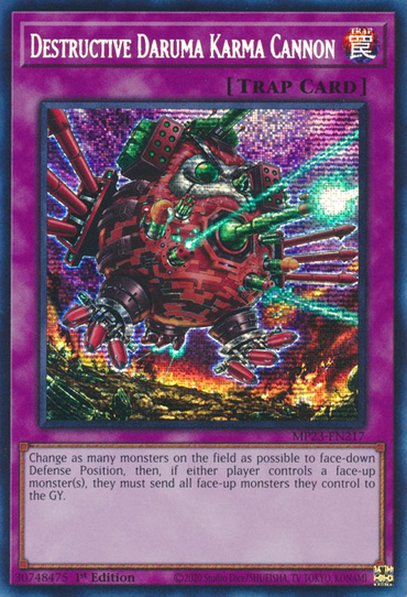 Destructive Daruma Karma Cannon [MP23-EN217] Prismatic Secret Rare 