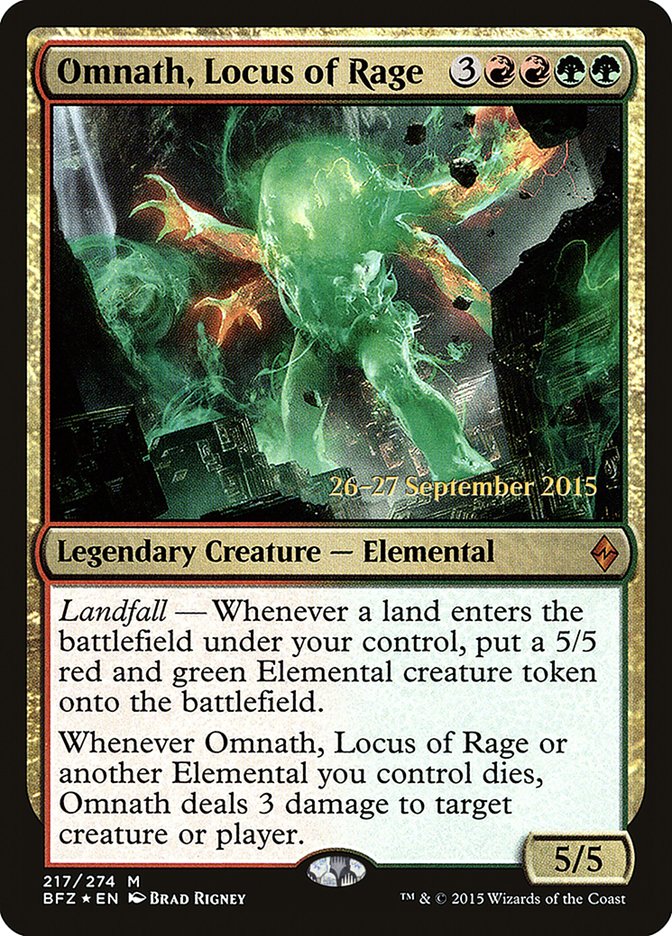 Omnath, Locus of Rage [Battle for Zendikar Prerelease Promos] 