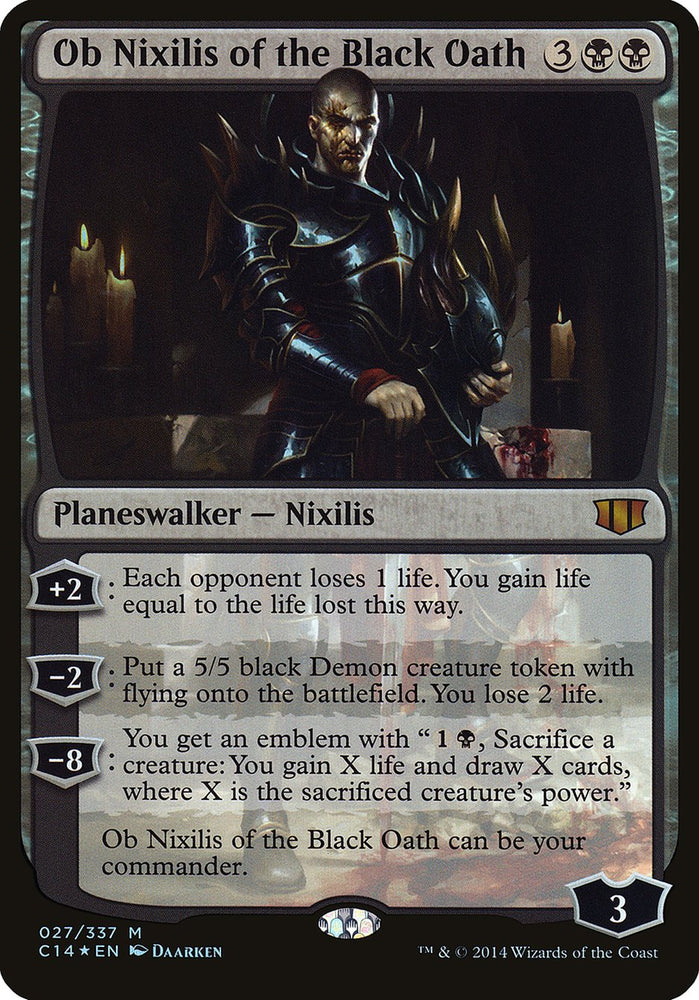 Ob Nixilis of the Black Oath (Oversized) [Commander 2014 Oversized] 