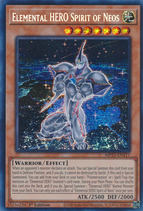 Elemental HERO Spirit of Neos [MP23-EN117] Prismatic Secret Rare 