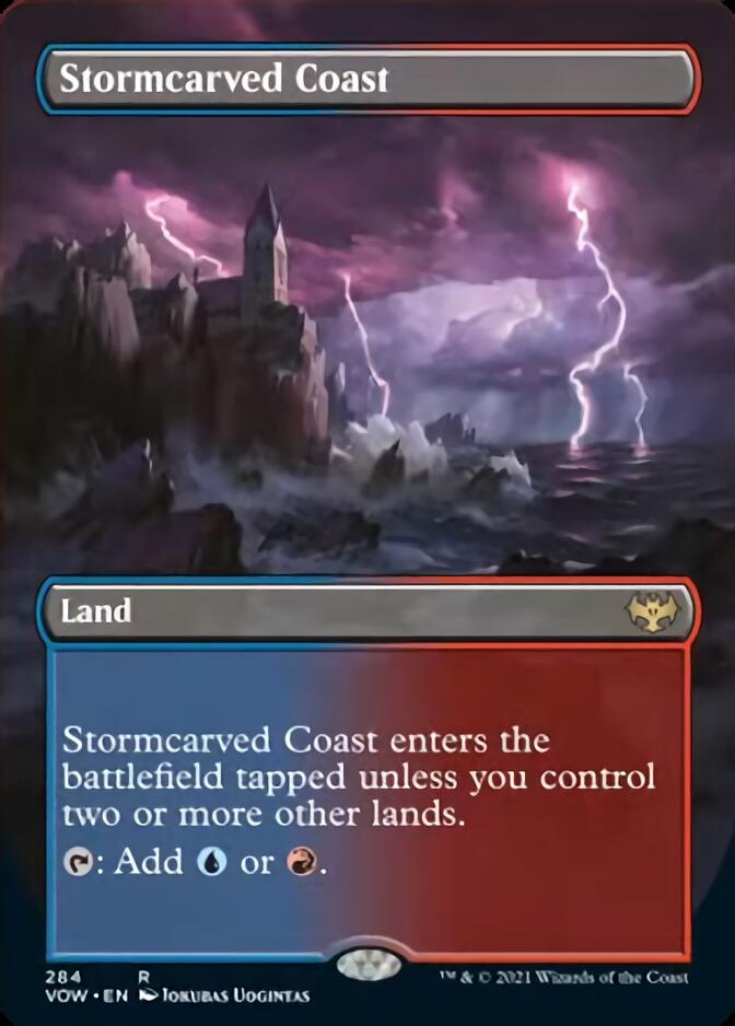 Stormcarved Coast (Borderless Alternate Art) [Innistrad: Crimson Vow] 