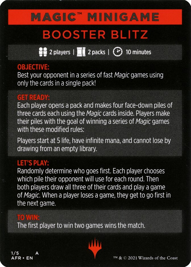 Booster Blitz (Magic Minigame) [Dungeons & Dragons: Adventures in the Forgotten Realms Minigame] 