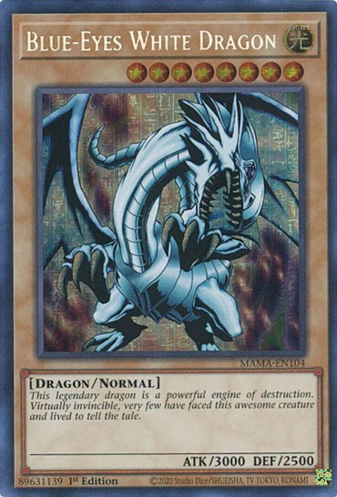 Blue-Eyes White Dragon [MAMA-EN104] Secret Pharaoh's Rare 