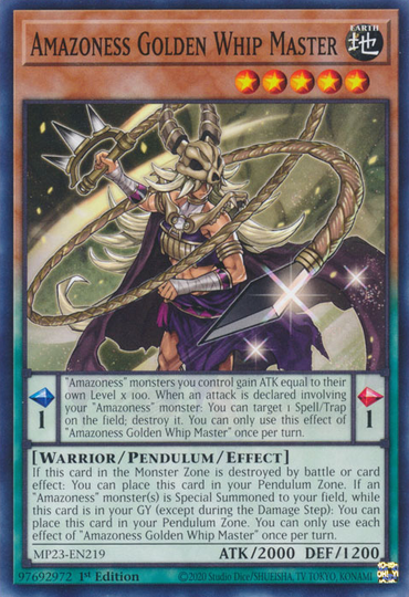 Amazoness Golden Whip Master [MP23-EN219] Common 
